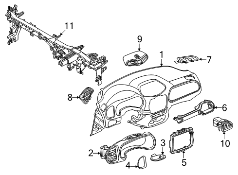 2023 Jeep Renegade Instrument Panel Diagram