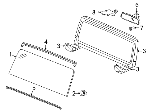 2024 Jeep Wrangler WINDSHIEL Diagram for 68519032AA