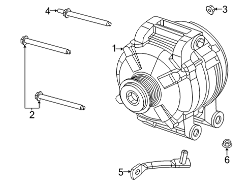 2023 Dodge Durango Bracket-Alternator Diagram for 68045250AC