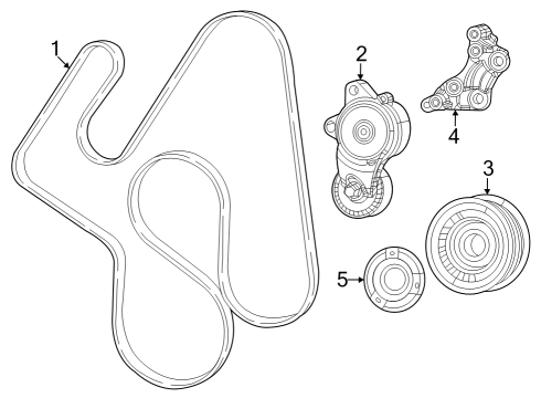 2022 Jeep Gladiator Belts & Pulleys Diagram 1