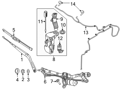 2021 Jeep Renegade Wiper & Washer Components Diagram 2