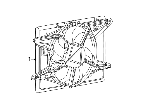 2022 Chrysler Pacifica Cooling System, Radiator, Water Pump, Cooling Fan Diagram 1