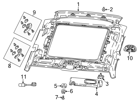 2023 Jeep Compass Headliner Diagram