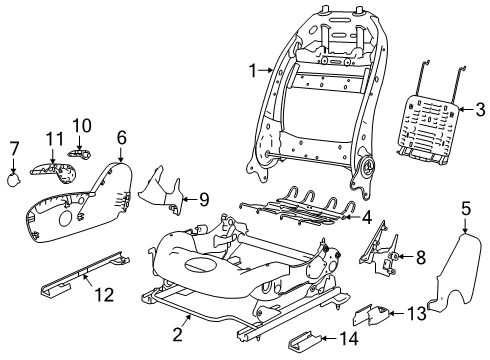 2021 Jeep Cherokee ADJUSTER-Manual Seat Diagram for 68232308AF