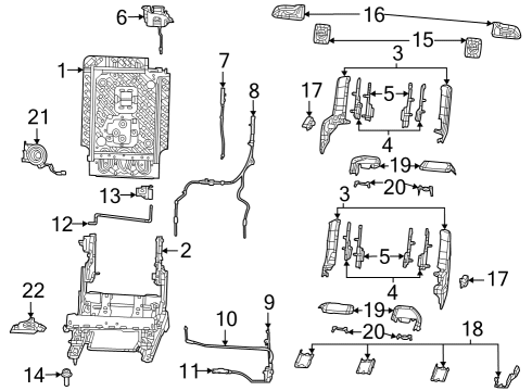 2024 Jeep Grand Cherokee L Second Row Seats Diagram 4