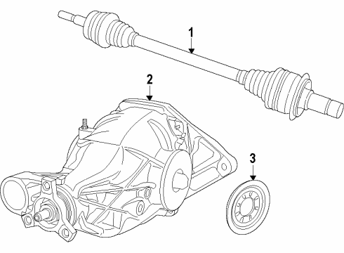 2021 Chrysler 300 Rear Axle, Drive Axles, Propeller Shaft Diagram