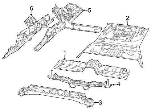 2022 Jeep Grand Cherokee CROSSMEMB-REAR SUSPENSION Diagram for 68432349AA