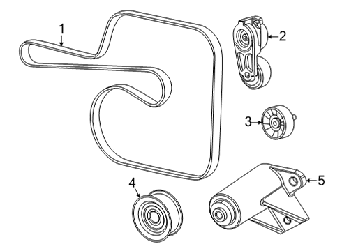 2022 Jeep Grand Cherokee L Belts & Pulleys Diagram 2