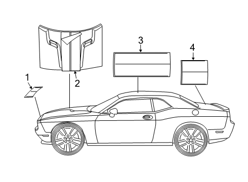 2023 Dodge Challenger Stripe Tape Diagram 2