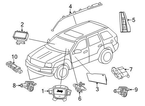 Air Bag-Steering Column Opening Diagram for 5SG30DX9AG