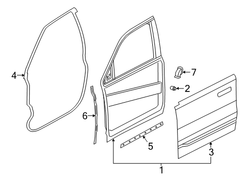 2022 Ram 1500 Door & Components Diagram 1