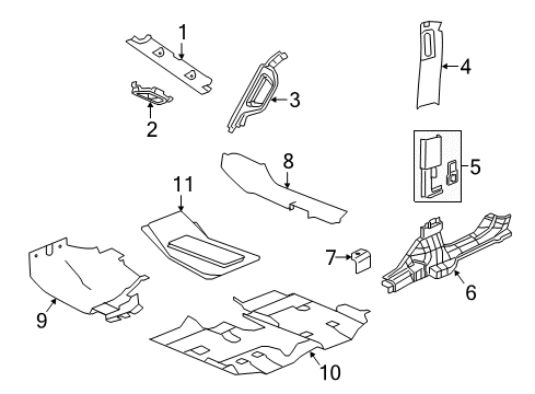 2024 Jeep Wrangler Interior Trim - Pillars Diagram 2