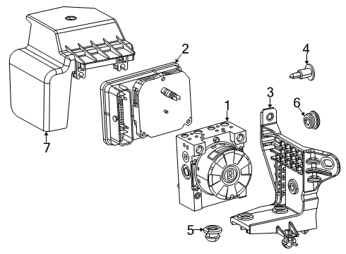 2023 Jeep Compass ABS Components Diagram