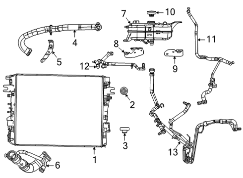 2023 Jeep Grand Wagoneer COOLANT Diagram for 68425475AA