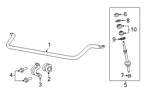 2023 Ram 2500 Stabilizer Bar & Components - Front Diagram 3