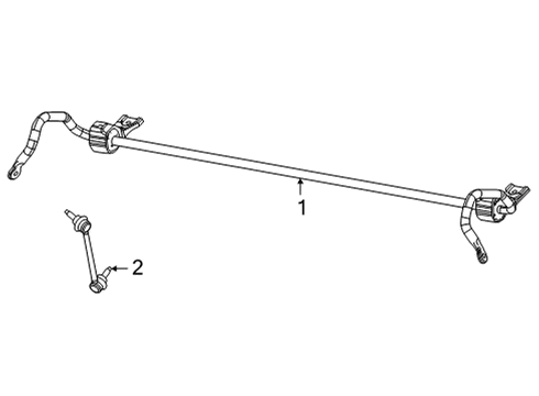 2022 Jeep Grand Cherokee L Rear Suspension, Lower Control Arm, Ride Control, Stabilizer Bar, Suspension Components Diagram 2