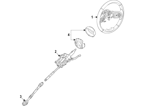 2022 Jeep Wrangler Steering Column & Wheel, Steering Gear & Linkage Diagram 1