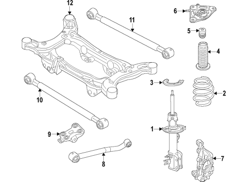 2022 Jeep Renegade Rear Suspension, Stabilizer Bar, Suspension Components Diagram 5