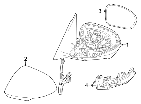 2024 Dodge Hornet MIRROR-OUTSIDE REARVIEW Diagram for 7QP74LXHAA