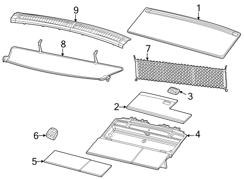 2024 Jeep Grand Wagoneer L Interior Trim - Rear Body Diagram