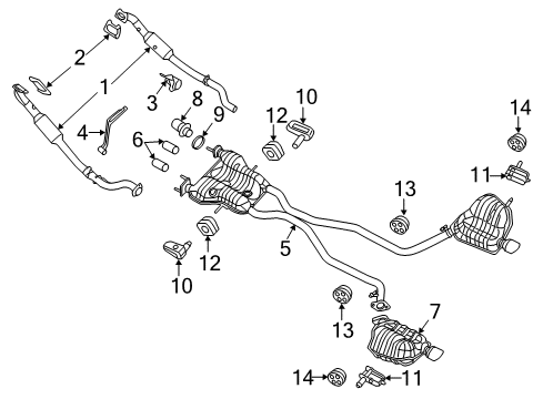 2021 Jeep Grand Cherokee CONVERTER-EXHAUST Diagram for 68445609AC