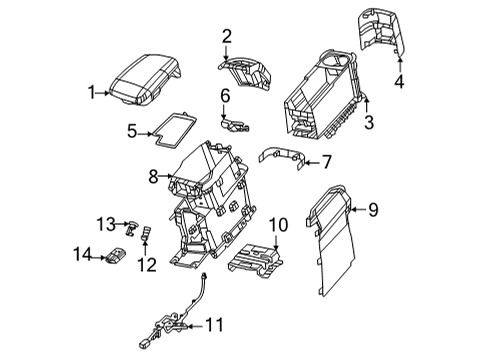 2022 Chrysler Pacifica Center Console Diagram 8