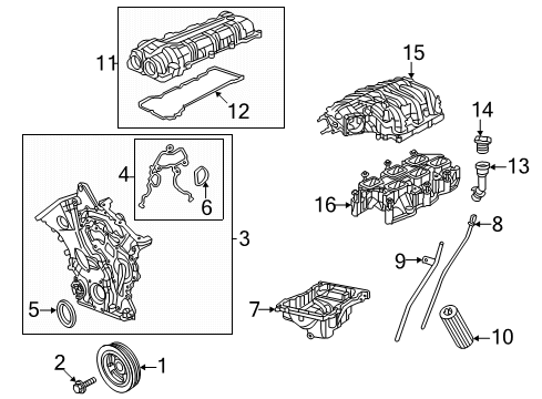 2022 Chrysler Pacifica Engine Parts, Mounts, Cylinder Head & Valves, Camshaft & Timing, Oil Pan, Oil Pump, Crankshaft & Bearings, Pistons, Rings & Bearings, Variable Valve Timing Diagram 1