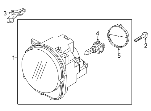 2021 Jeep Renegade Headlamp Components Diagram 1