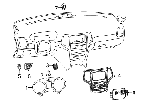 2021 Jeep Grand Cherokee Cluster-Instrument Panel Diagram for 68516668AB