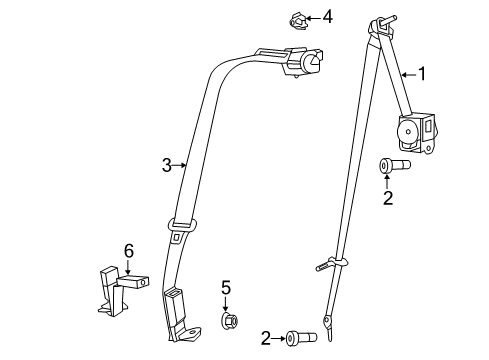 2023 Dodge Charger Rear Seat Belts Diagram