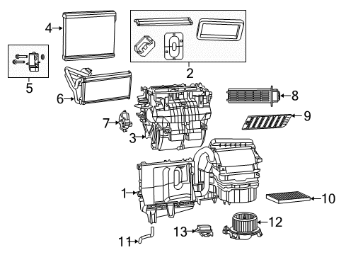 2018 Ram ProMaster 1500 MOTOR-BLOWER WITH WHEEL Diagram for 68250220AD