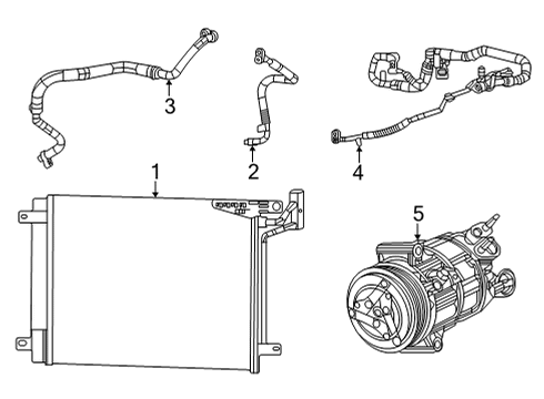 2022 Jeep Wrangler CONDENSER-Air Conditioning Diagram for 68481175AA