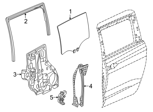 2022 Chrysler Pacifica Glass - Side Door Diagram