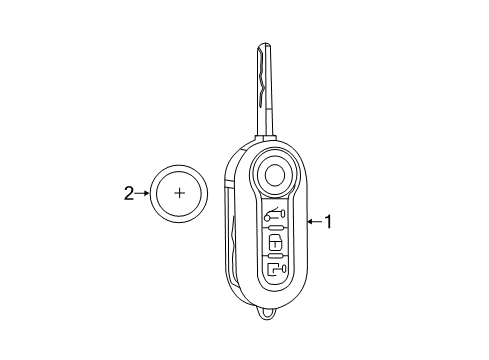 2023 Ram ProMaster 3500 FOB Diagram for 7FF22LXHAB