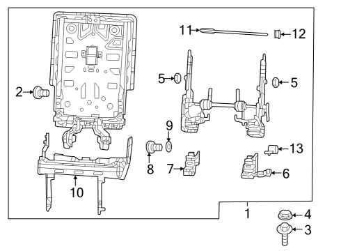 2024 Jeep Grand Wagoneer L Third Row Seats Diagram 3