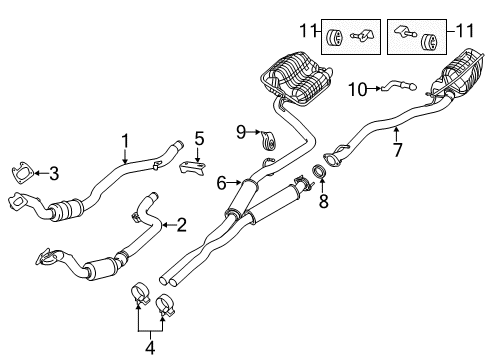 2022 Dodge Challenger CONVERTER-FRONT Diagram for 68520384AA