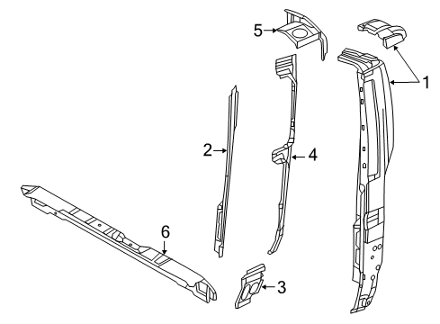 2022 Ram ProMaster 1500 Rear Body Diagram 2