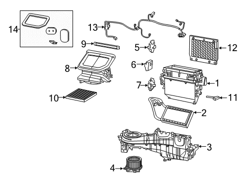 2022 Jeep Wrangler Blower Motor & Fan Diagram 2