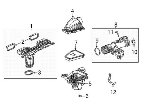 2023 Jeep Grand Cherokee L Air Cleaner Diagram for 68535341AA