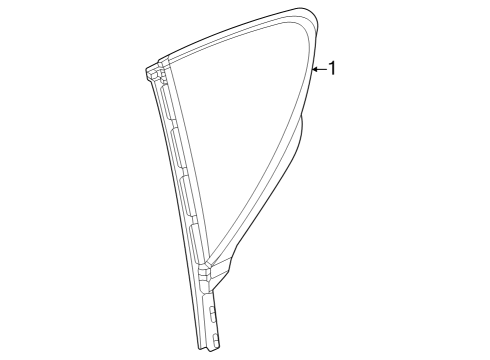 2023 Dodge Hornet Glass & Hardware - Quarter Panel Diagram