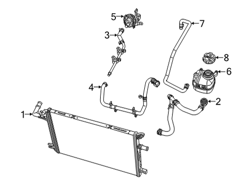 2022 Jeep Wrangler Radiator & Components Diagram 8