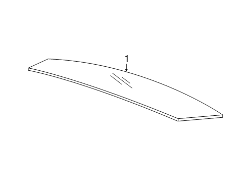 2023 Chrysler 300 Glass & Hardware - Back Glass Diagram