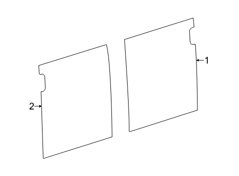 2022 Ram ProMaster 1500 Glass & Hardware - Back Door Diagram