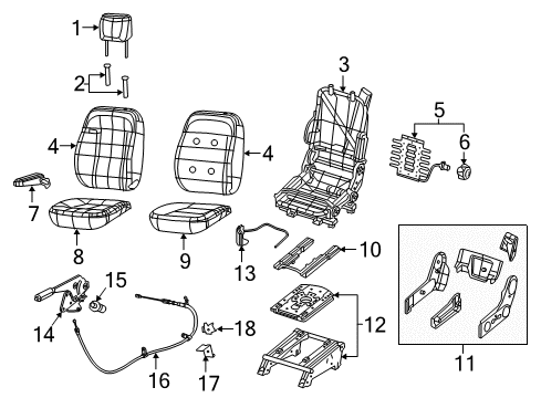 2022 Ram ProMaster 2500 PARK BRAKE Diagram for 68591375AA