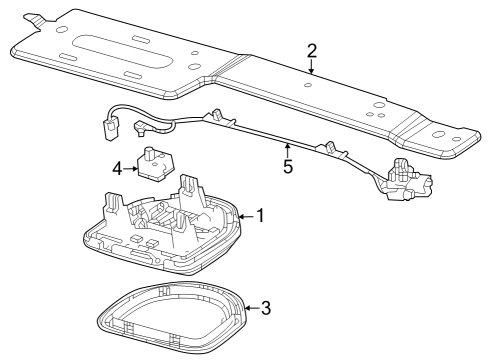 2022 Jeep Wagoneer Bezel-Overhead Console Diagram for 7HE95DX8AA