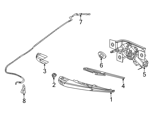 2022 Jeep Cherokee Wiper & Washer Components Diagram 1