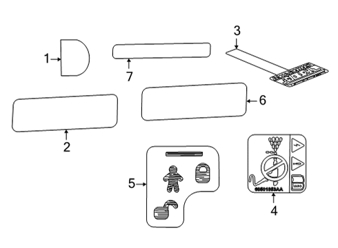 2024 Jeep Grand Wagoneer L Information Labels Diagram