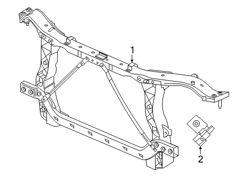 2022 Jeep Wrangler PANEL-RADIATOR CLOSURE Diagram for 68617363AA