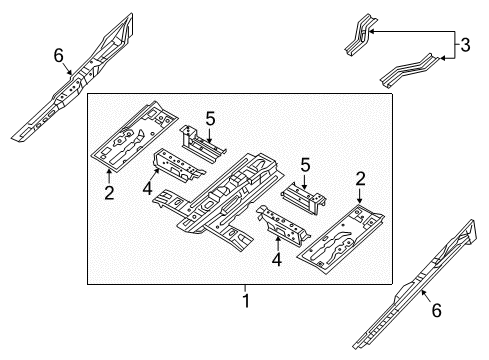 2015 Ram ProMaster City CROSSMEMB-Front Seat Retention Diagram for 68541459AA