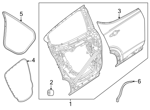 2024 Dodge Hornet W/STRIP-REAR DOOR MOUNTED Diagram for 68606972AA